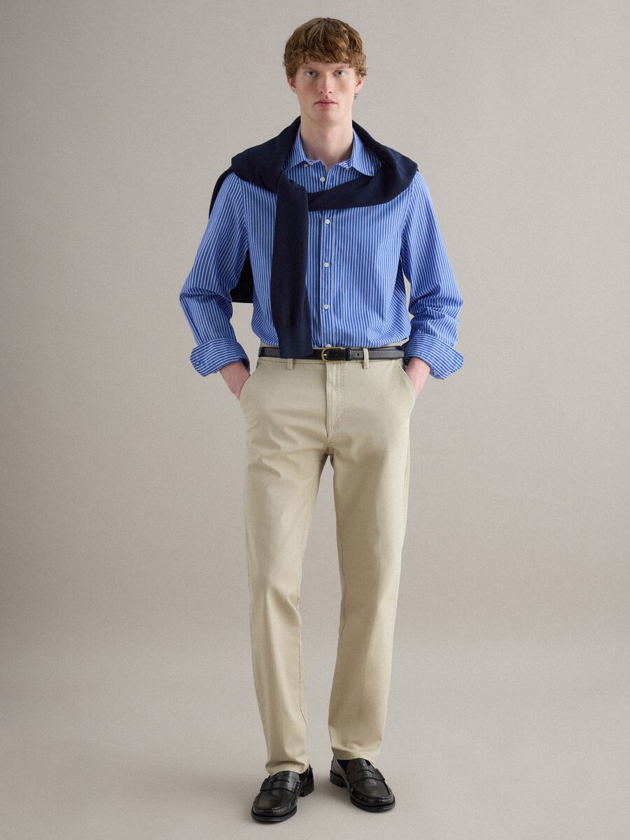 Regular fit multicolor striped pure cotton shirt_2