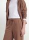 Brown culotte trousers in 100% organic cotton for girls_2