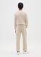 Boy's beige regular fit pure cotton joggers_1