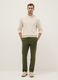 Pantaloni chino in cotone elasticizzato verde regular fit_0