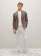 Regular fit brown checked blazer with buttons_1