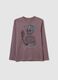 Boys' purple pure cotton T-shirt regular fit_3