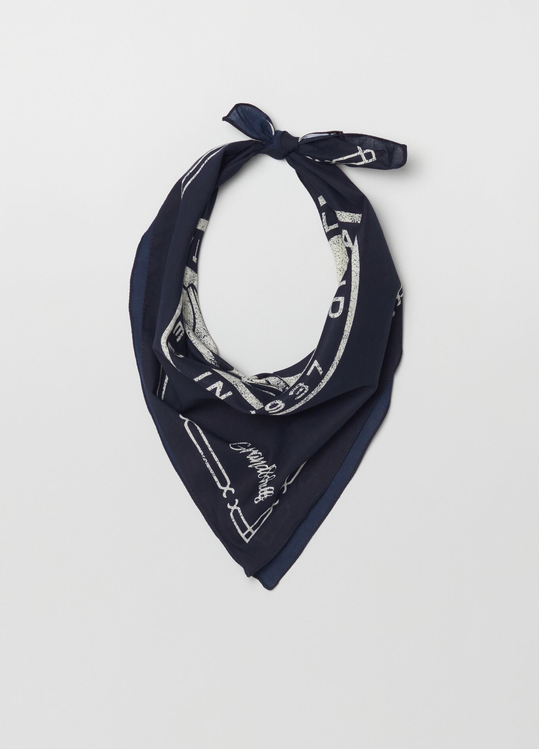 Bandana in cotone con stampa_0