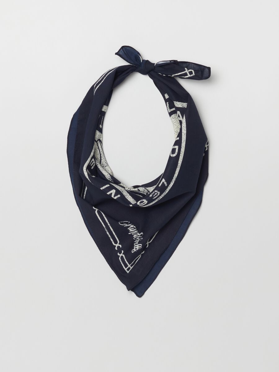 Bandana in cotone con stampa_0