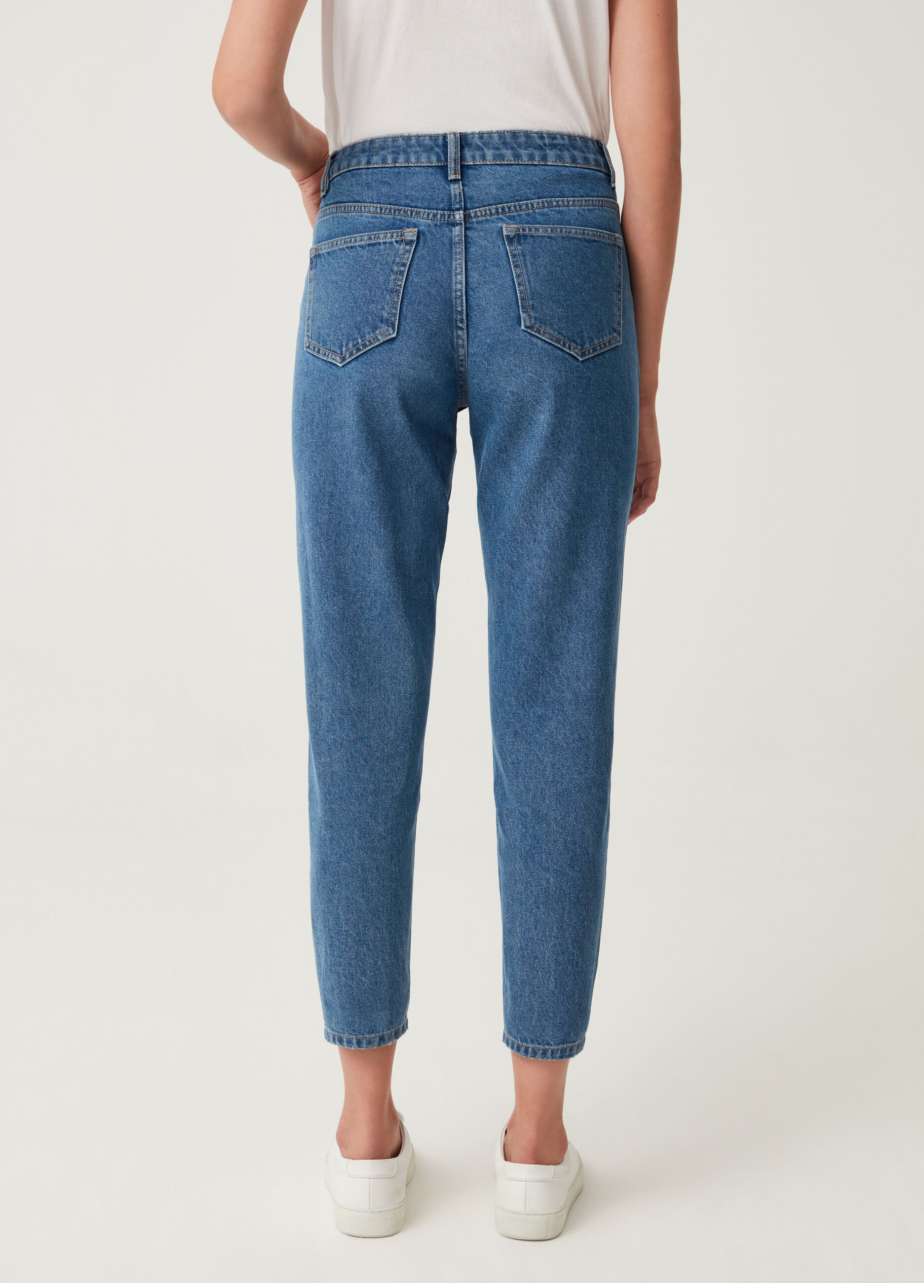 Jeans mom fit in cotone_2