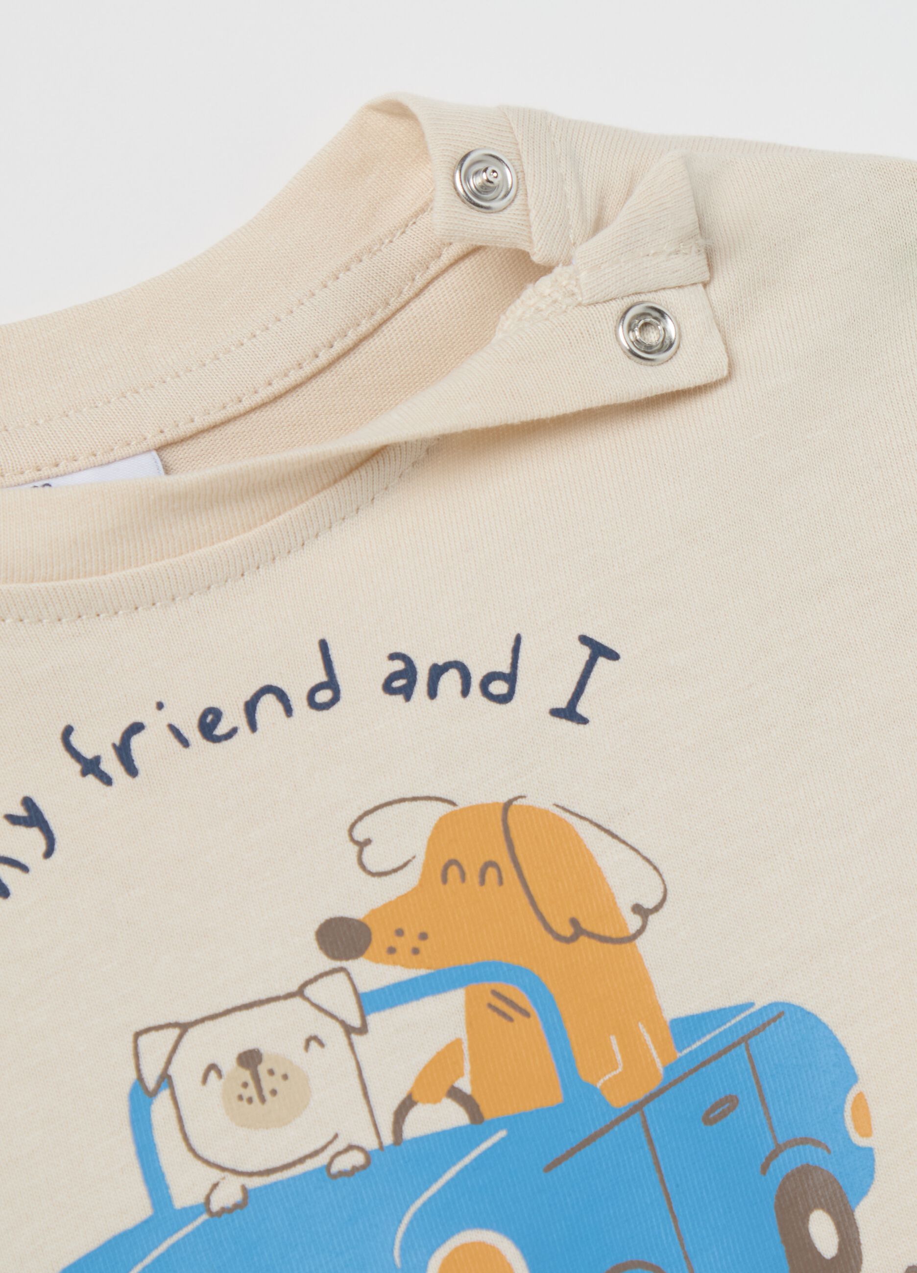 T-shirt in cotone con stampa 