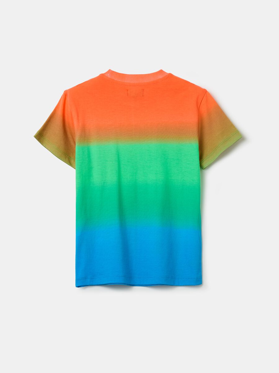 T-shirt in cotone Dip Dye con ricamo_3