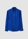 Blue pure linen shirt with button-down collar, regular fit_4