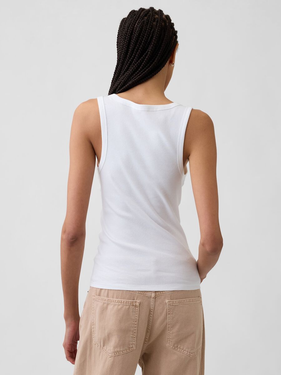 Stretch cotton tank top_1