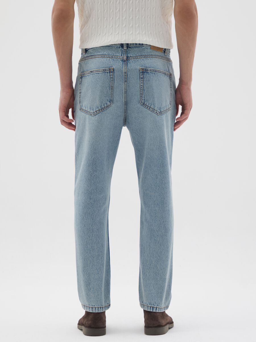 Pure Cotton Denim Carrot Fit Jeans_2