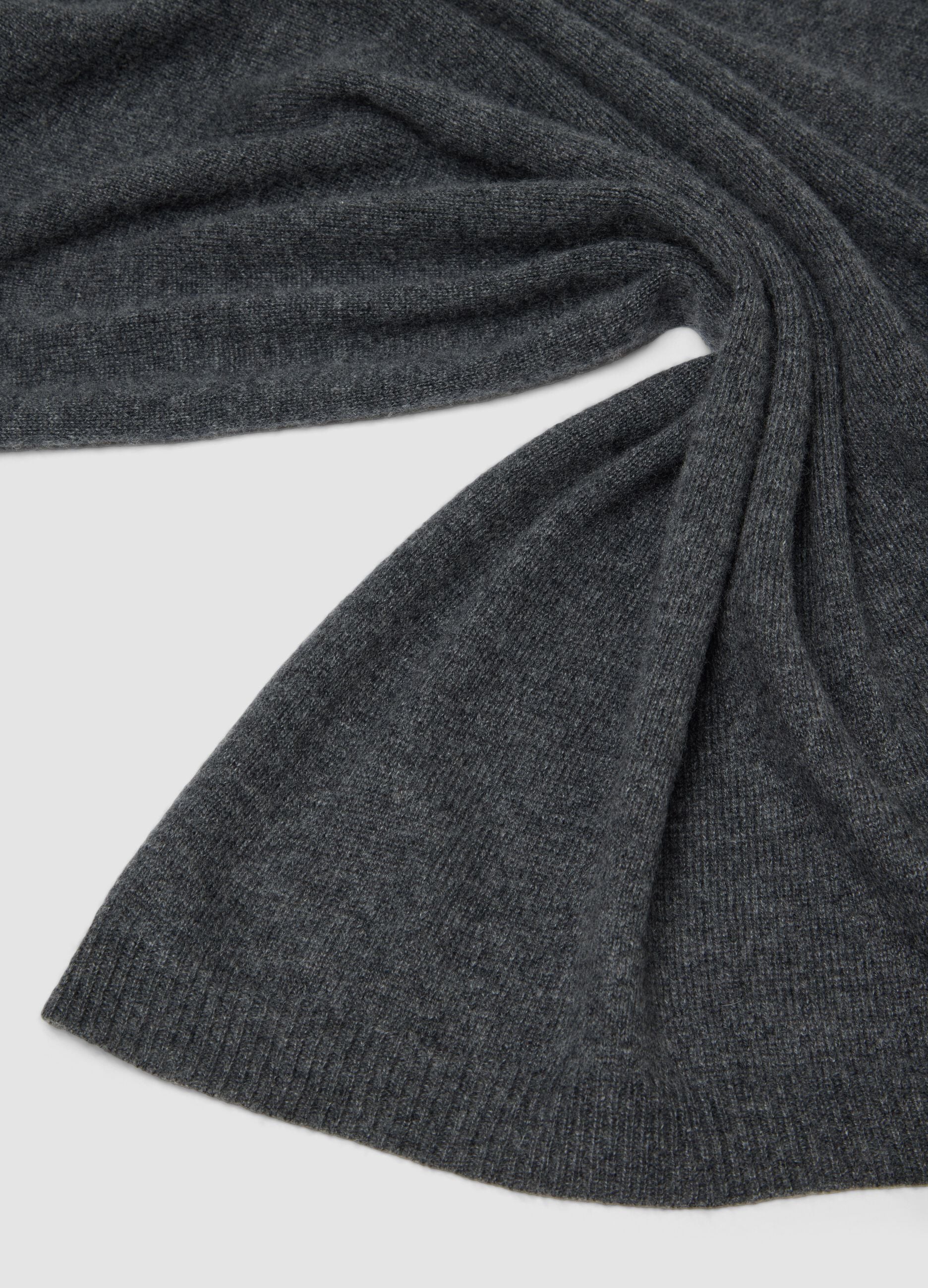 Grey pure cashmere scarf