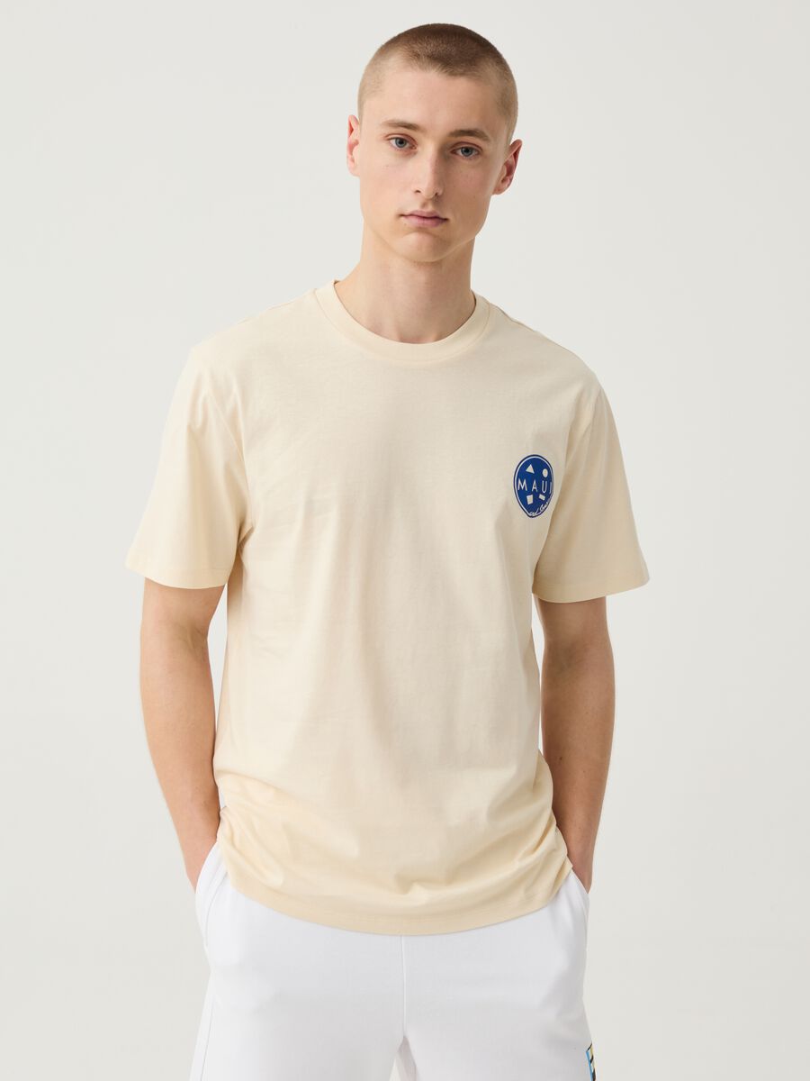 Cotton T-shirt with surf print_1