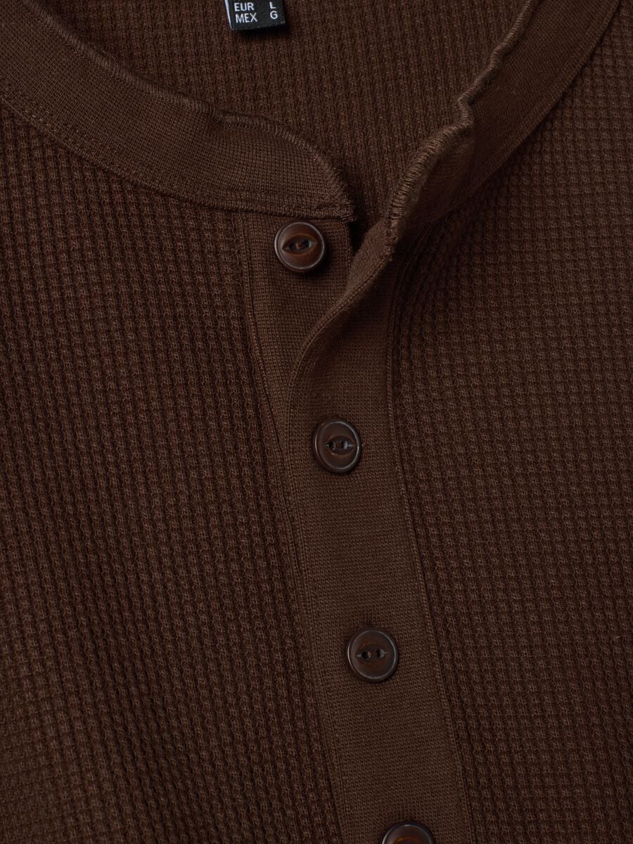 Maglia marrone chiaro girocollo in puro cotone over fit_5
