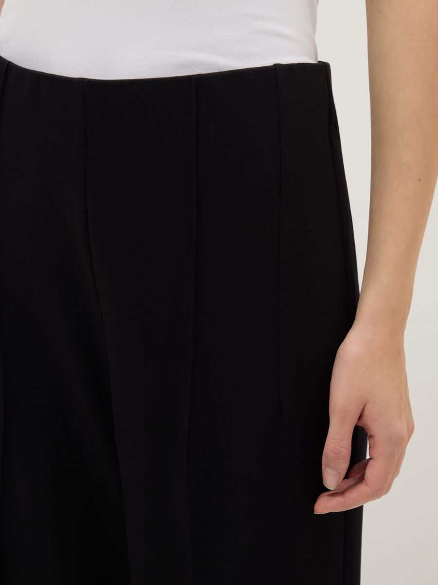 Black Flare Fit Leggings_3