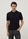 Black pure cotton polo shirt regular fit_0