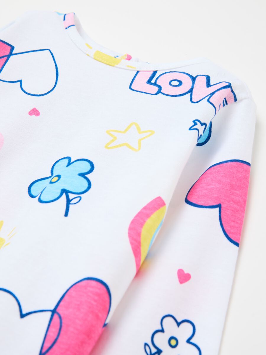 T-shirt maniche lunghe in cotone con stampa_2