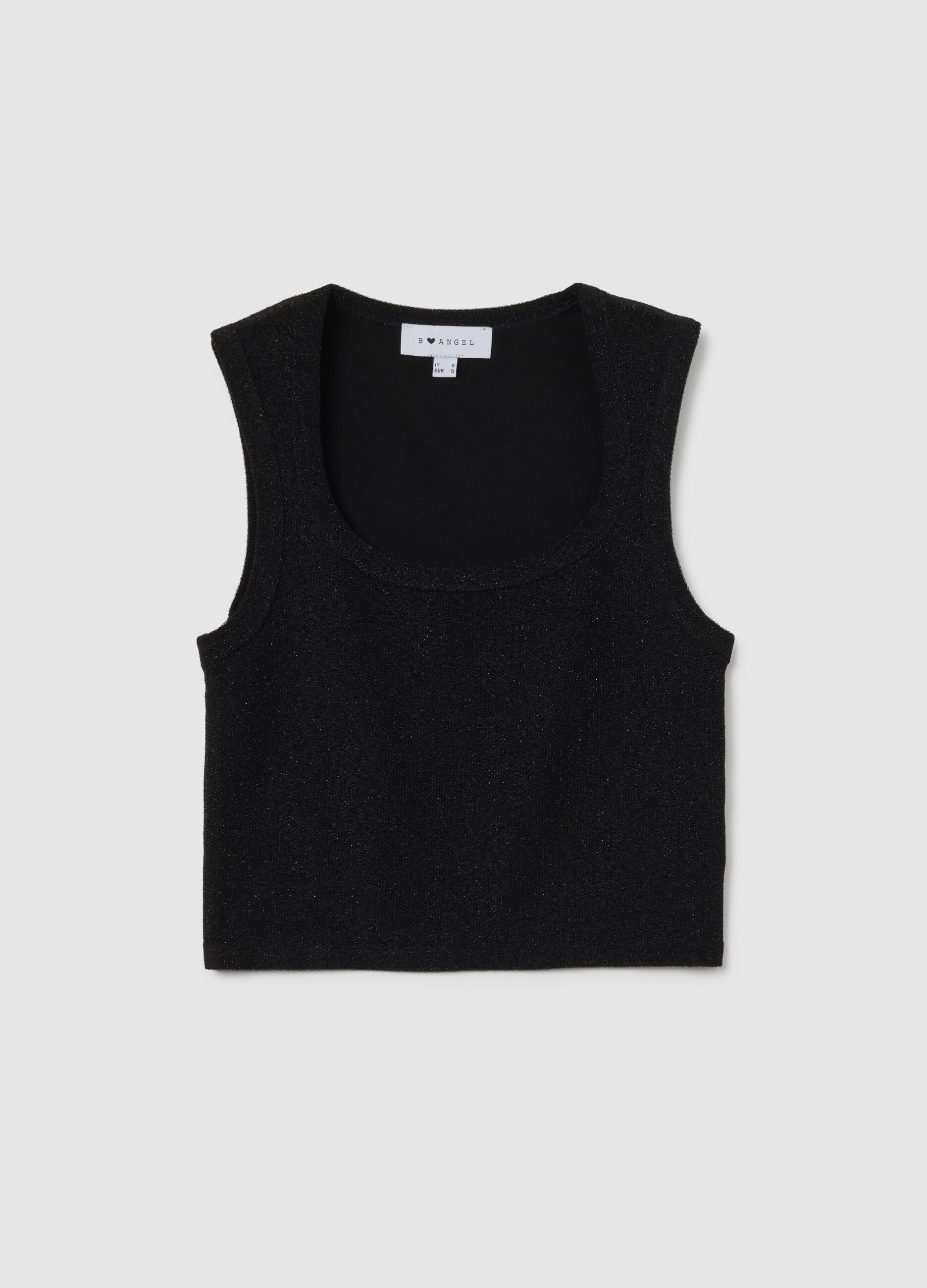 Women's Black Stretch Blend Top