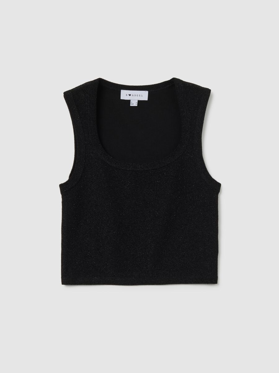Women's Black Stretch Blend Top_0