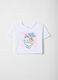White pure cotton girls' T-shirt with strawberry print_0