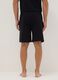 Black pure cotton regular fit pyjama shorts_2