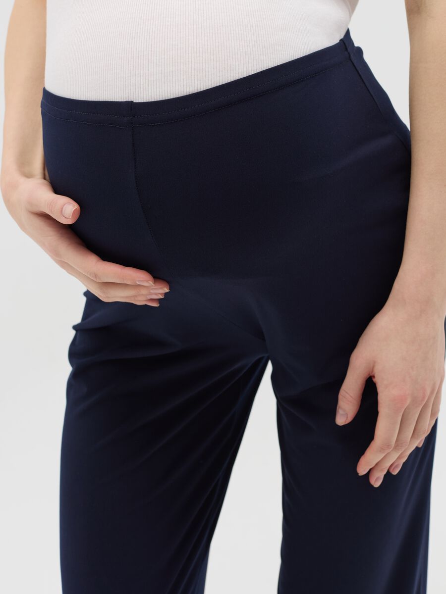 Solid colour maternity trousers_2