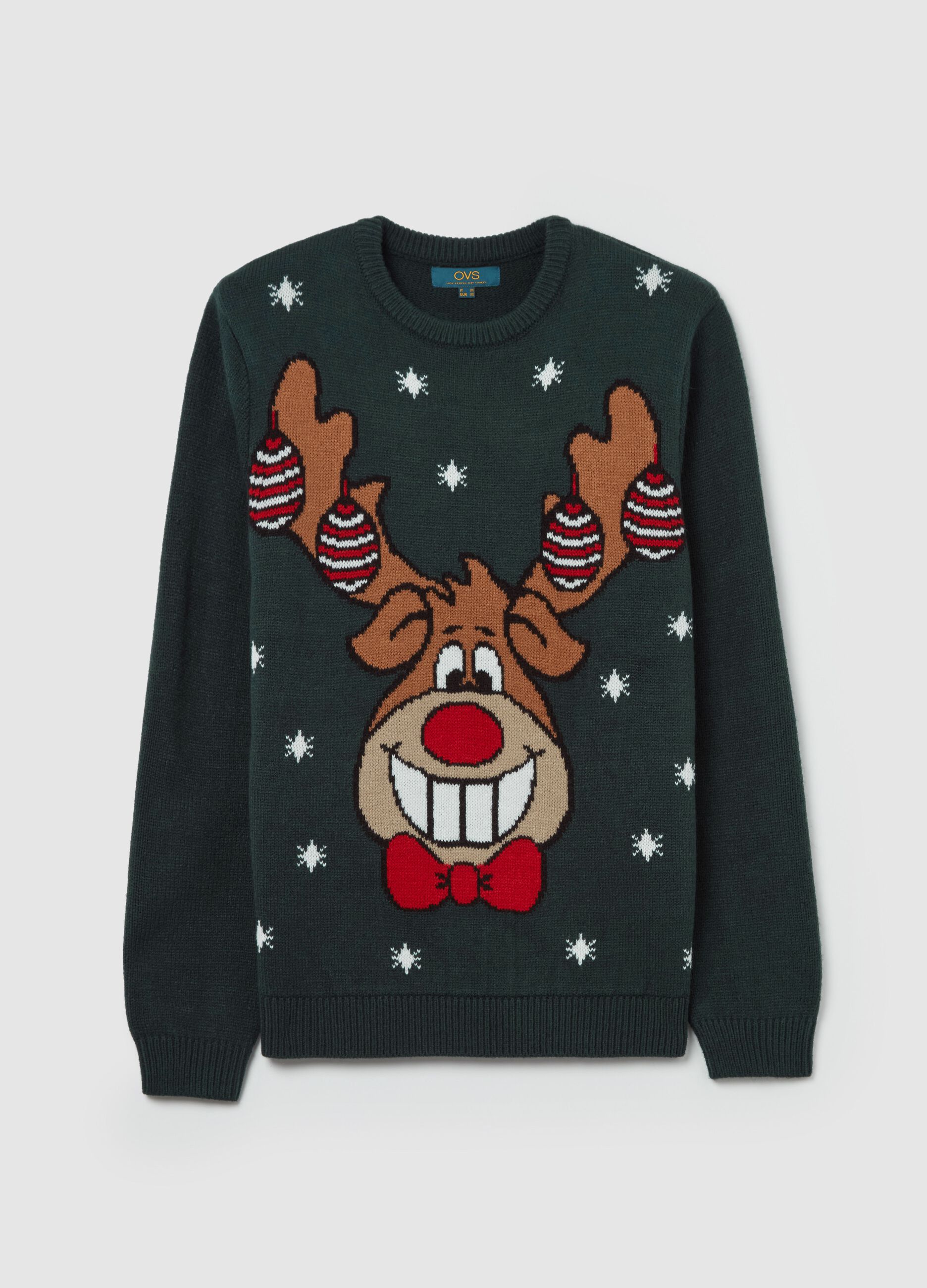Christmas Jumper con renna Rudolph da Uomo OVS