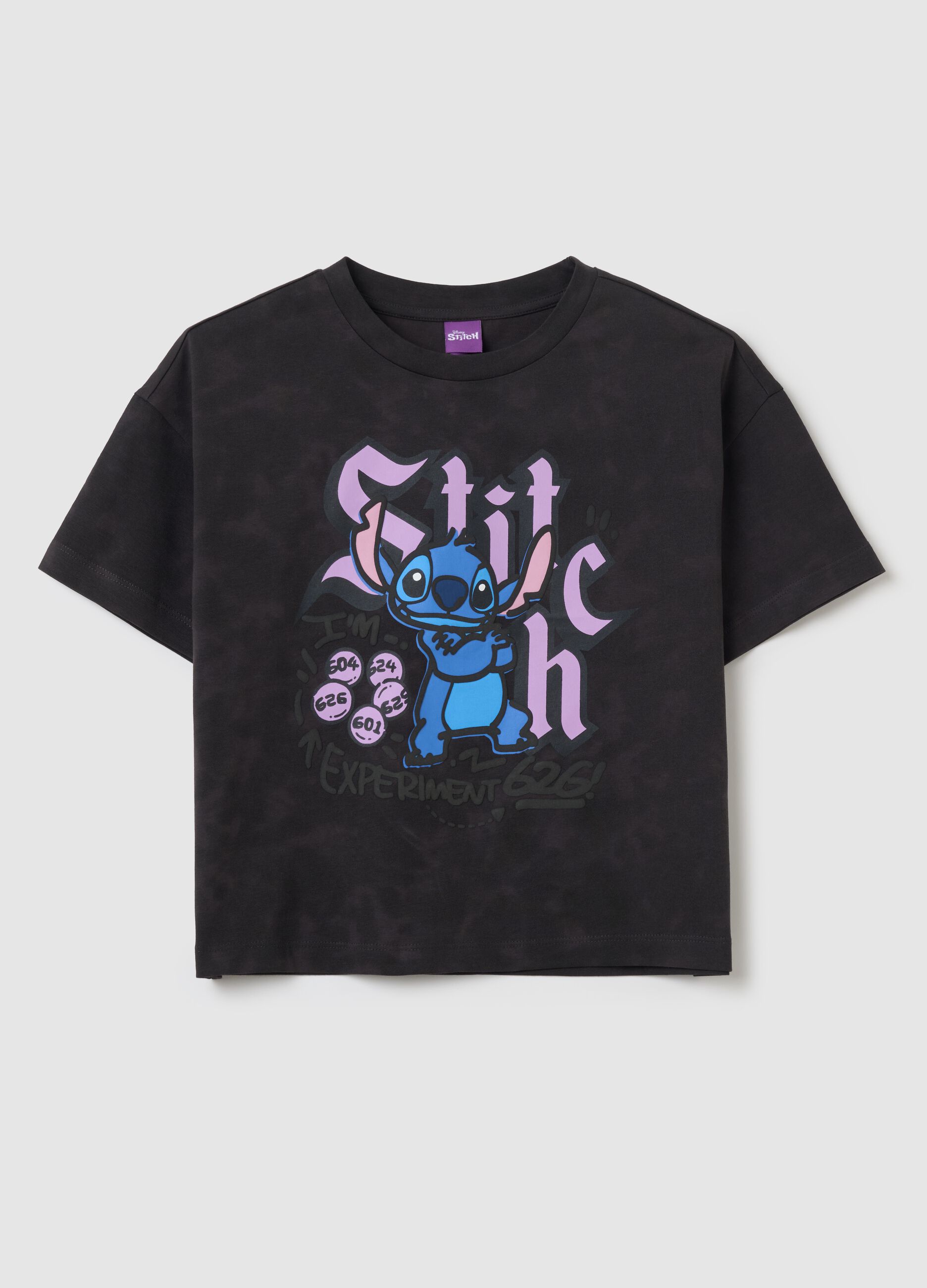 T-shirt in cotton with Stitch print