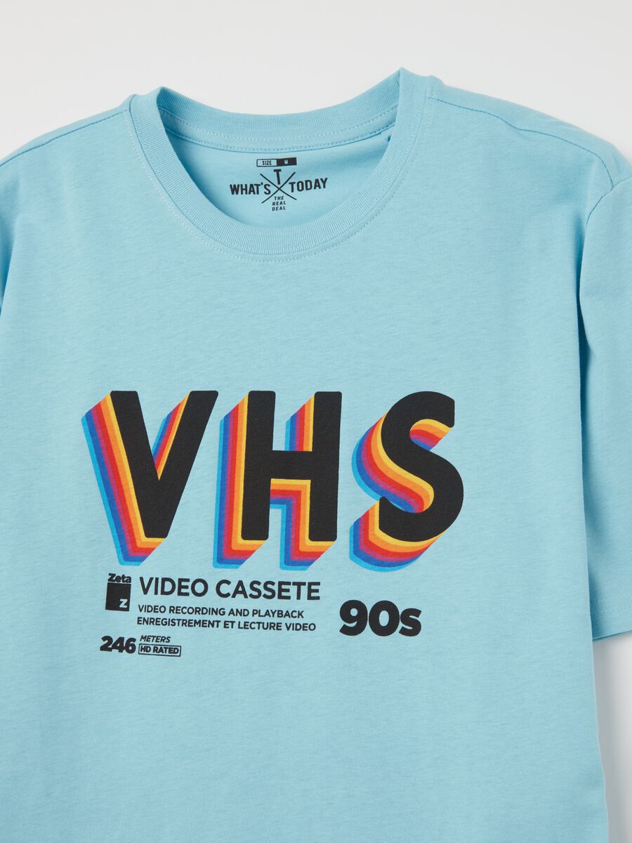 T-shirt with vintage video cassette print_5