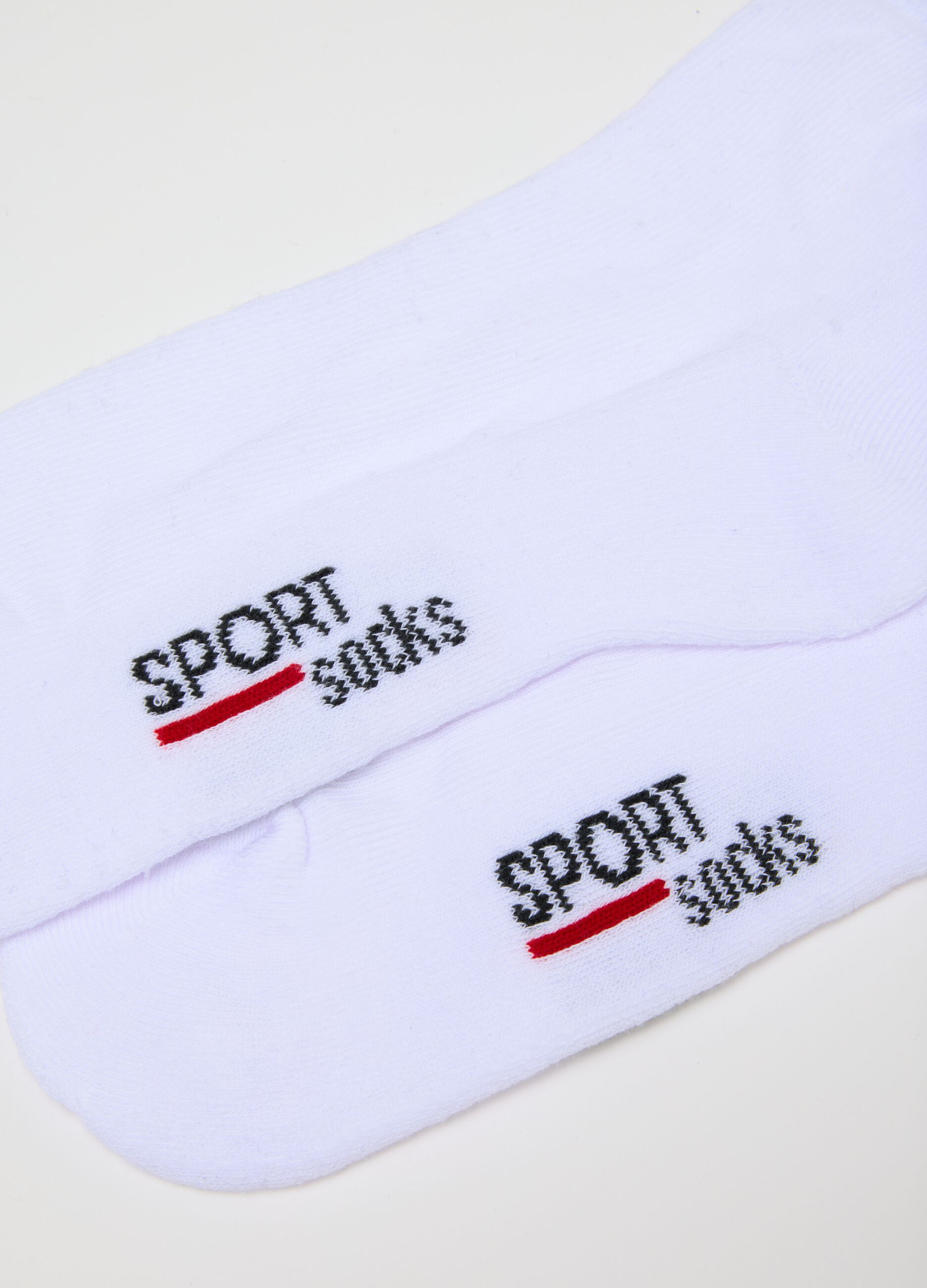 Pack of three men's short white cotton stretch socks