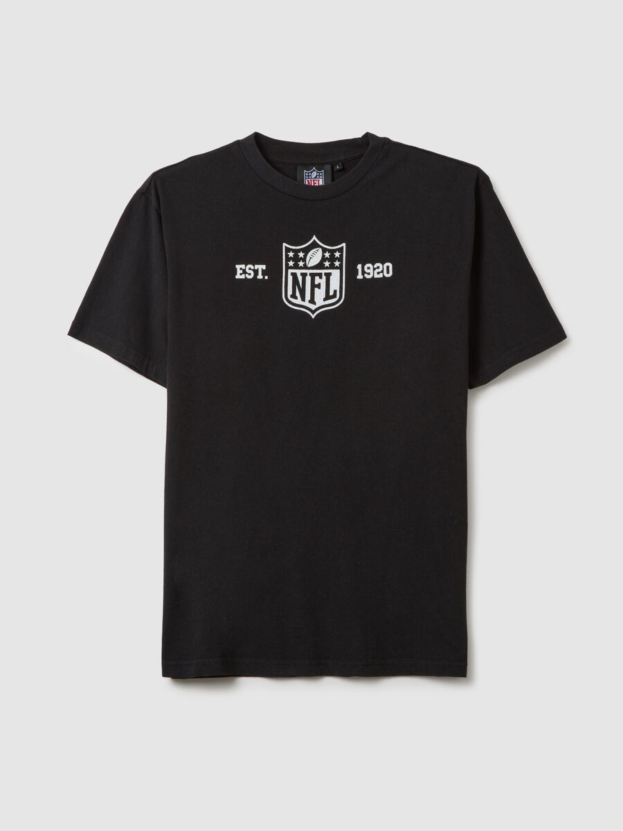 Black Pure Cotton NFL Logo T-shirt_4