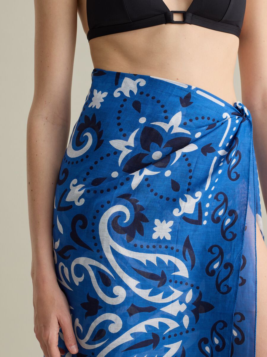 Blue Patterned Piombo Sarong_3