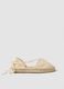 White mesh-textured sandals with laces_0