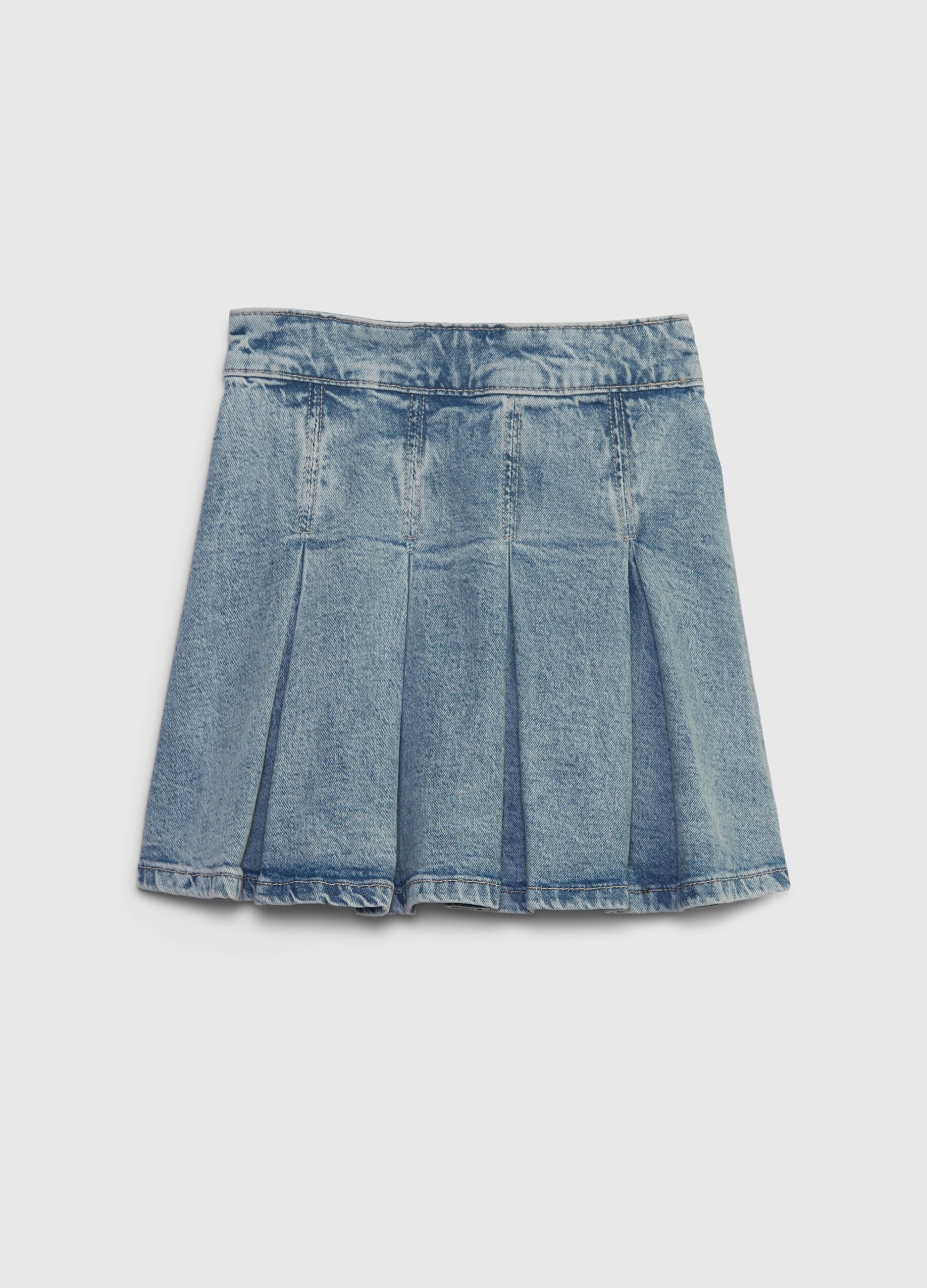 Gonna in denim con pinces_0