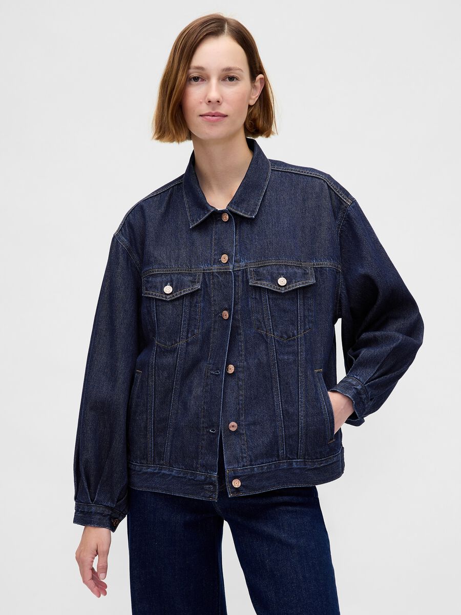 Blue Denim Jacket in Cotton and Lyocell_0