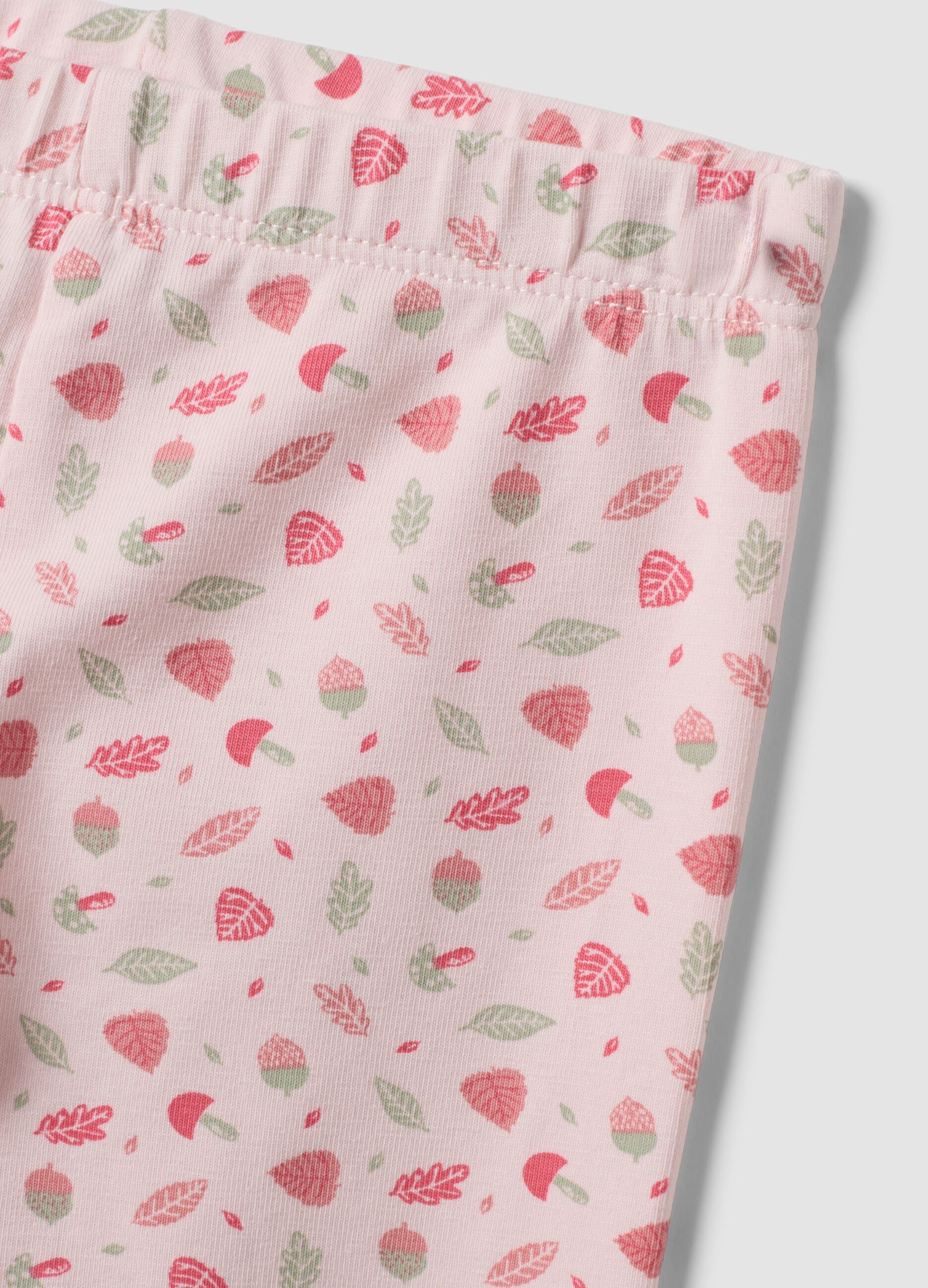 Bipack leggings multicolor in cotone organico elasticizzato per bimba
