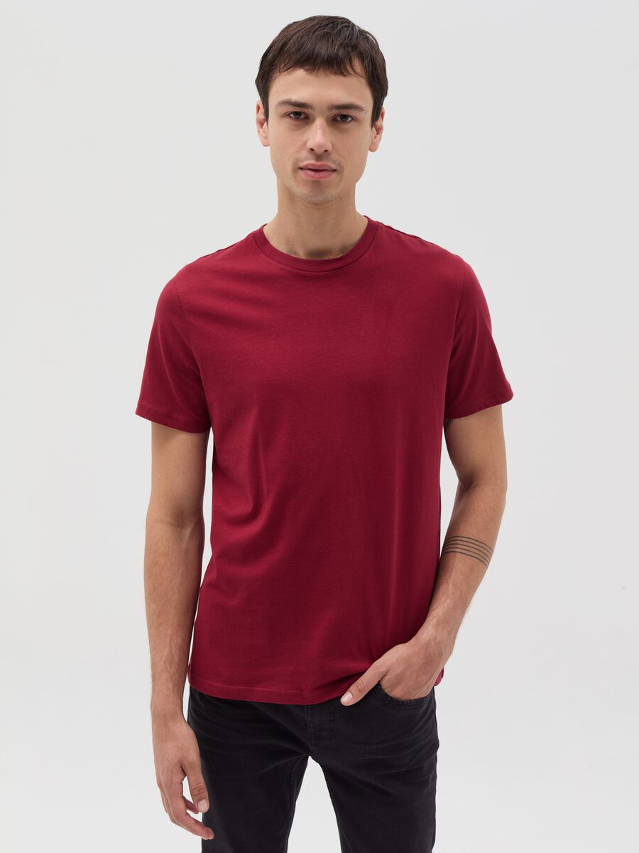 Cotton T-shirt with round neck_0
