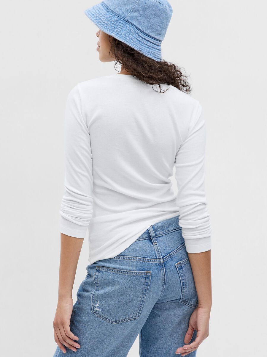 Long-sleeved T-shirt in cotton and modal_2