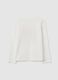 Girls' white long-sleeve top in pure cotton, regular fit with print_1