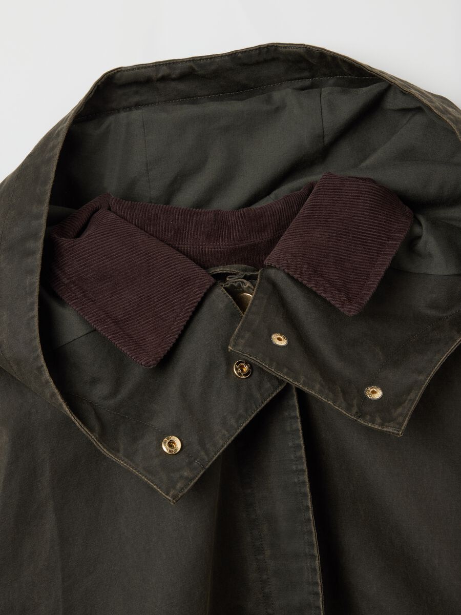 Over fit brown cotton blend jacket_5