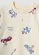 White organic cotton baby pyjamas with car print_2