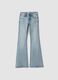 Light blue stretch cotton flare jeans_0