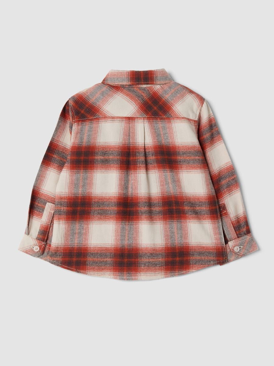 Brown and Red Checked Pure Cotton Shirt_1
