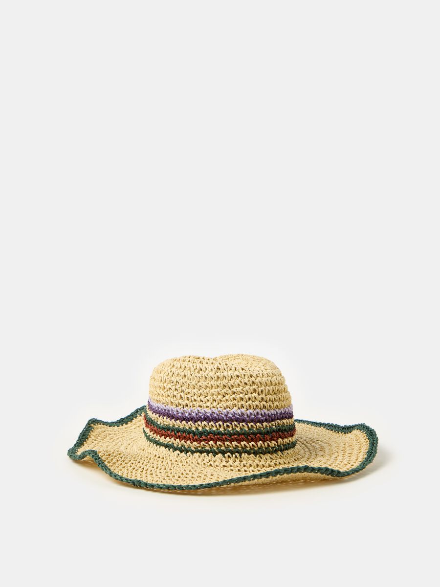 Hat with striped detail_0