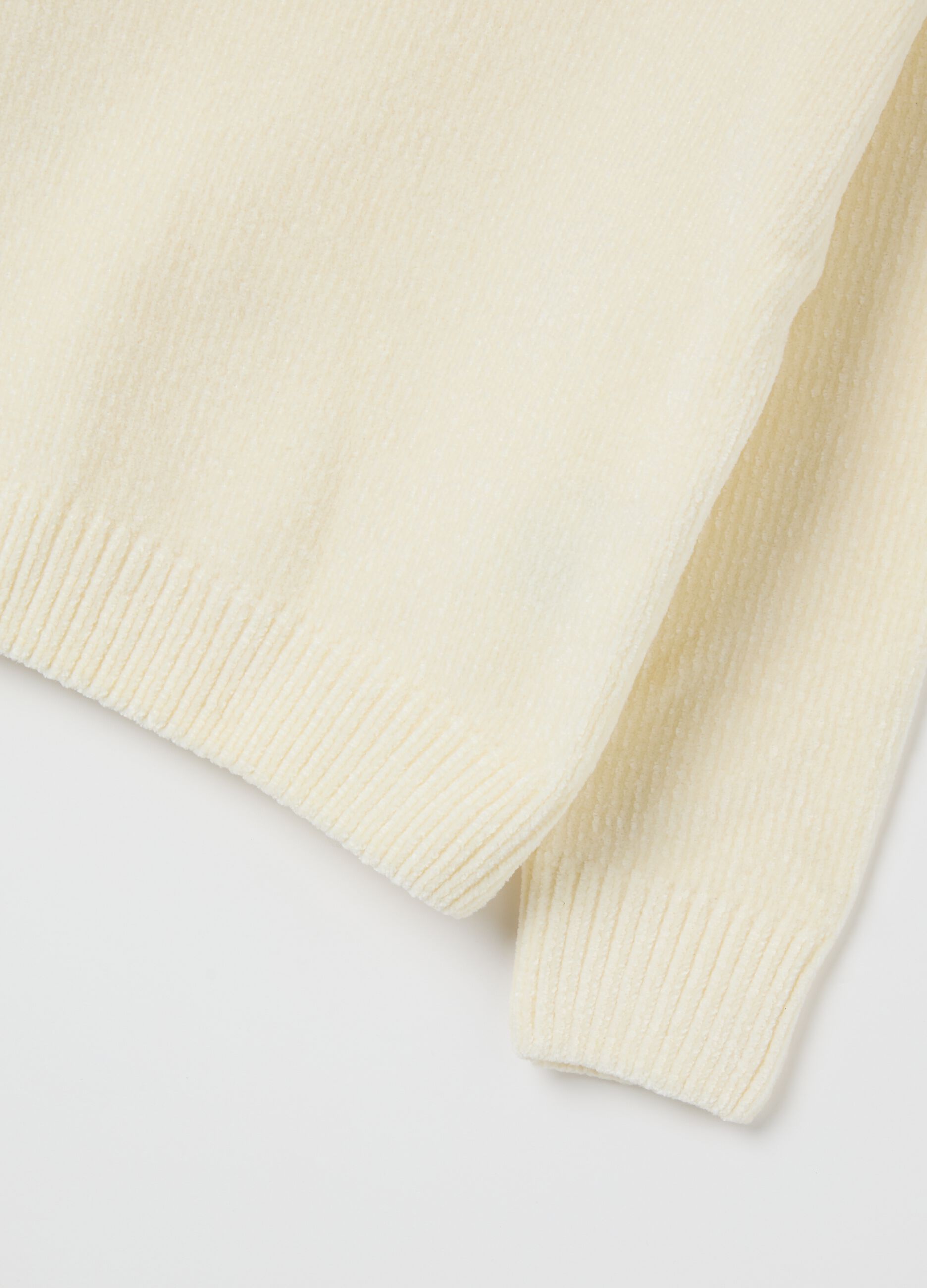 Girls' beige regular fit sweater