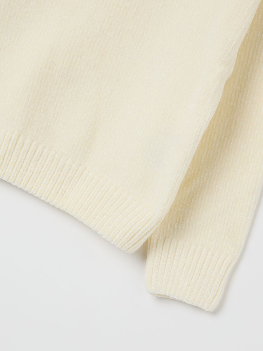 Girls' beige regular fit sweater_3