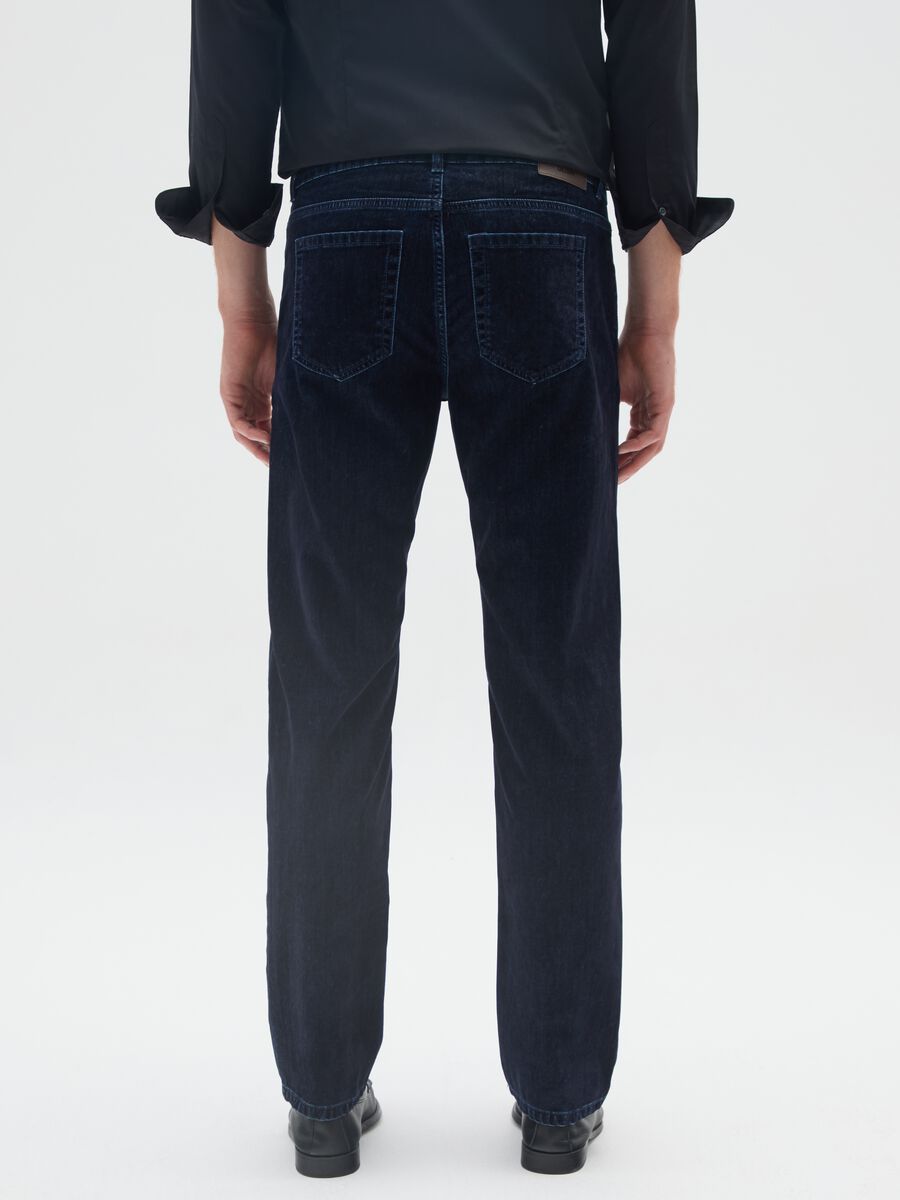 Pure Cotton Blue Denim Trousers Regular Fit_2
