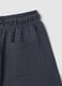 Blue pure cotton regular fit shorts for children_3