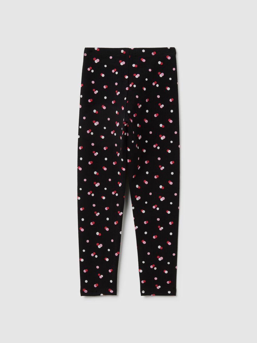 Girls' Multicolour Skinny Cotton Leggings_1