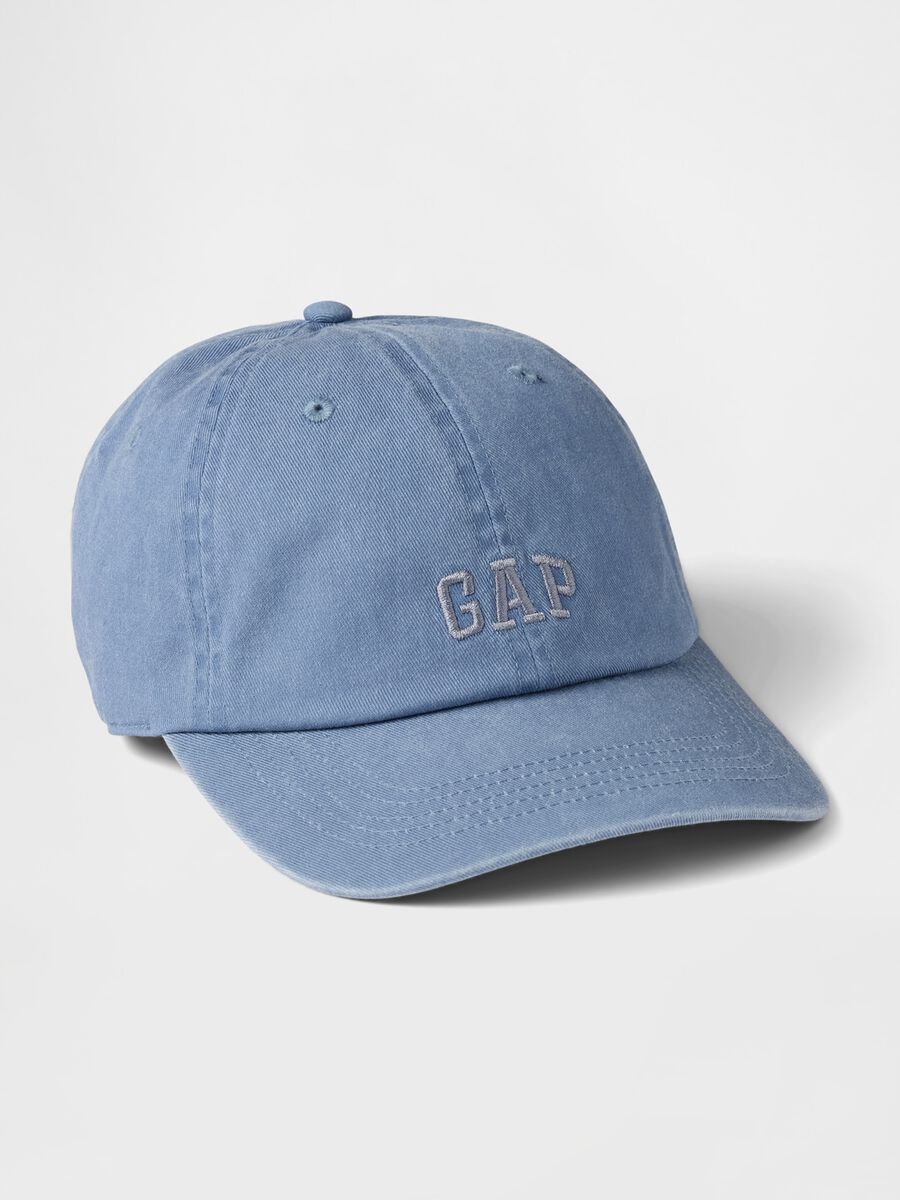 Blue cotton baseball cap_0