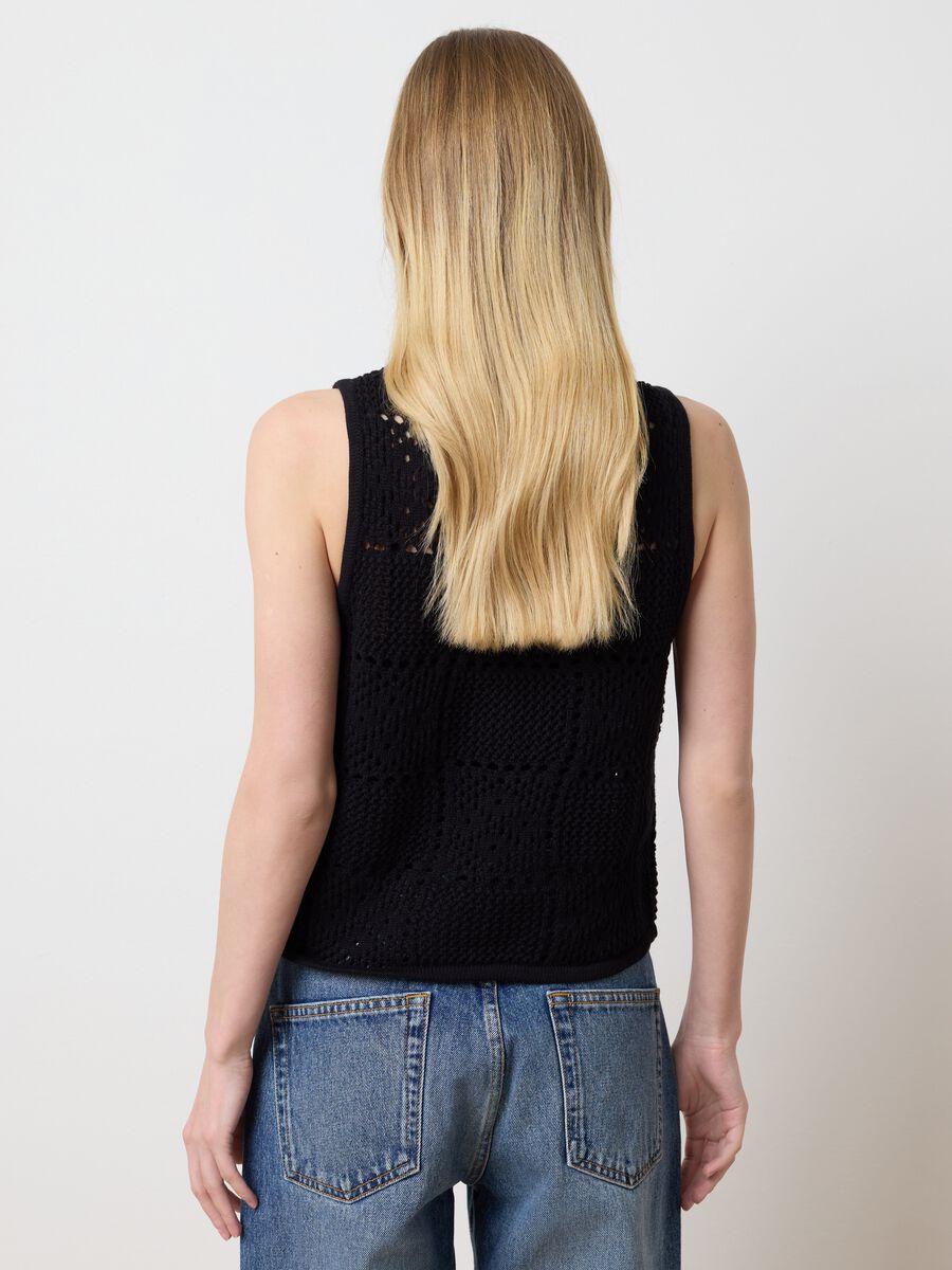 Les Copains Black Cotton Top_3
